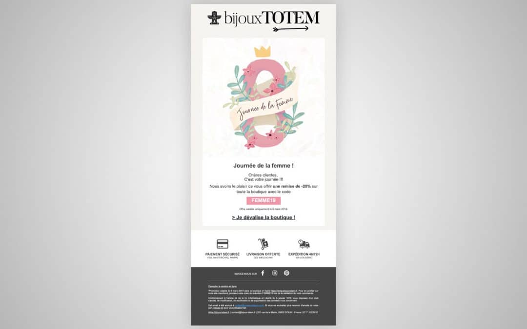 Campagne Emailing Bijoux-Totem