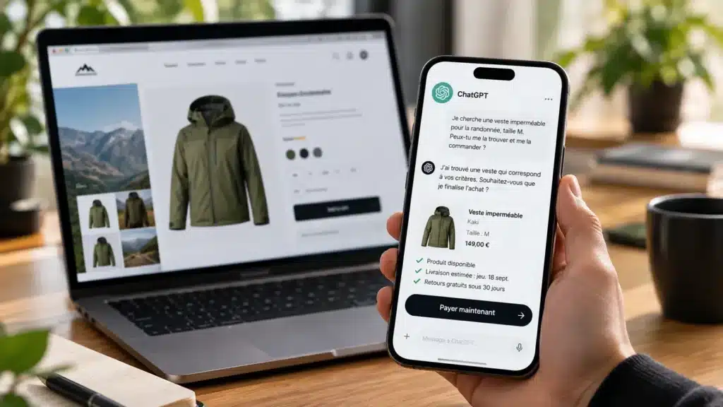 Achat d'un produit Shopify directement depuis un agent IA sans visiter la boutique